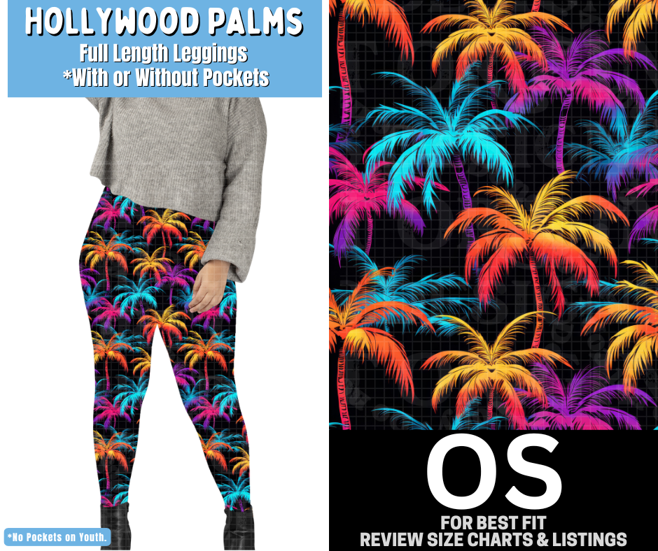 Hollywood Palms Full Length Leggings w/ Pockets