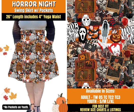 Preorder! Closes 7/16. ETA Oct. Horror Night Swing Skirt