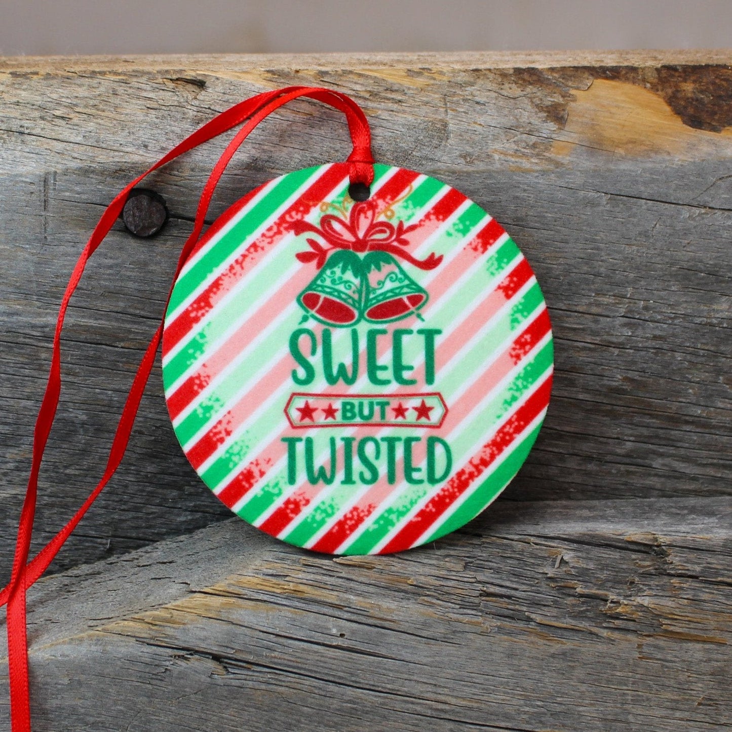 Sweet But Twisted Re-Scentable Round Car Freshener