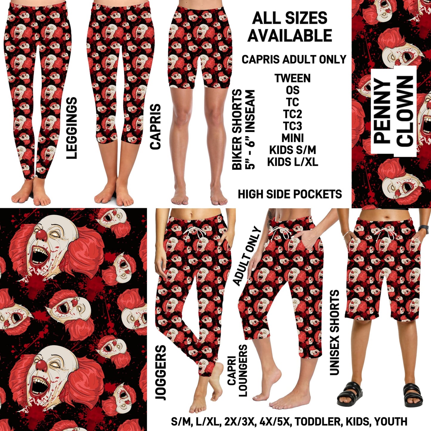 RTS - Penny Clown Biker with High Side Pockets