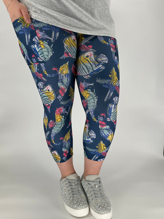 Under The Sea Capri w/ Pockets! RTS