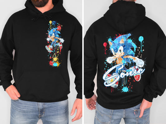 RINGS SPLATTER DOUBLE SIDED HOODIE