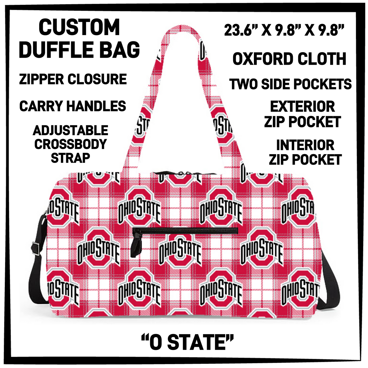 DF2B - O State Duffel Bag - Preorder Closing 6/25 ETA: Late Aug