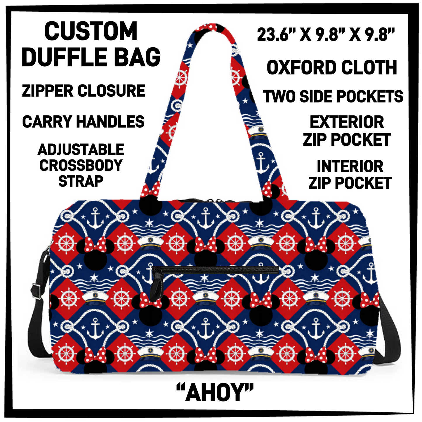 DF2B - Ahoy Duffel Bag - Preorder Closing 6/25 ETA: Late Aug