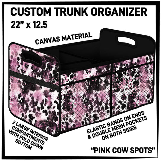 RTS - Pink Cow Spots Trunk Organizer