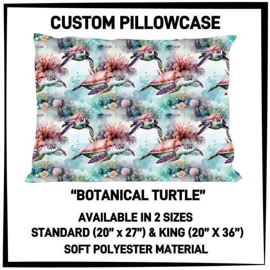 RTS - Botanical Turtle Pillowcase