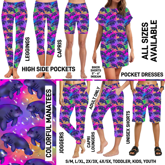 286BT - Colorful Manatees - Preorder Closing 3/15 ETA: Late May