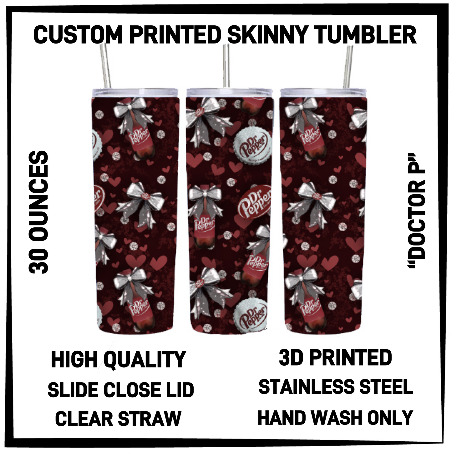 SK7T - Doctor P 30oz Skinny Tumbler - Preorder Closing 3/17 ETA: Late May