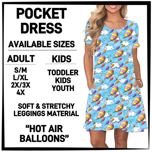 DR2S - Hot Air Balloons Pocket Dress - Preorder ETA: Mid-Jan