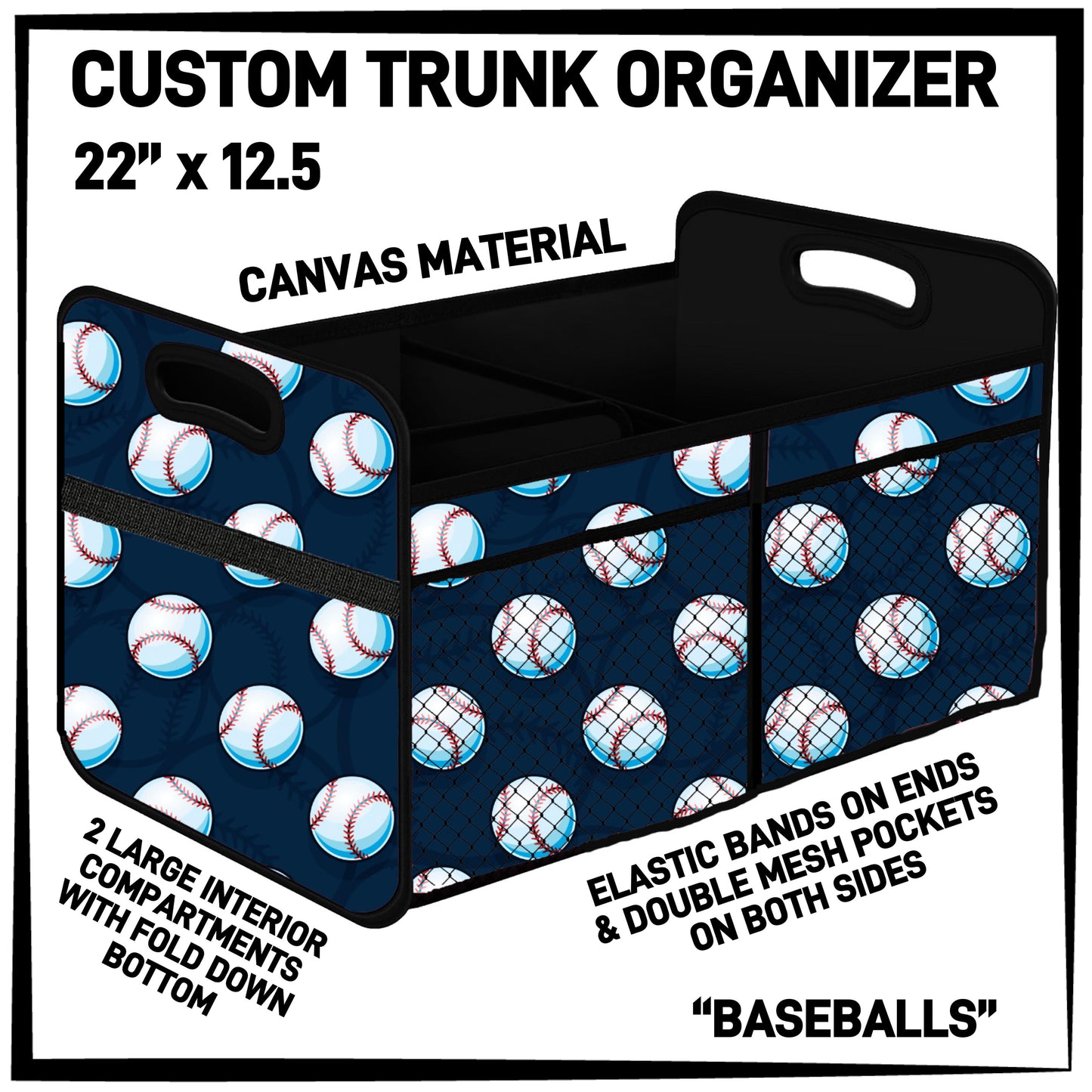 C3TO - Baseballs Car Trunk Organizer - Preorder ETA: Mid-Jan