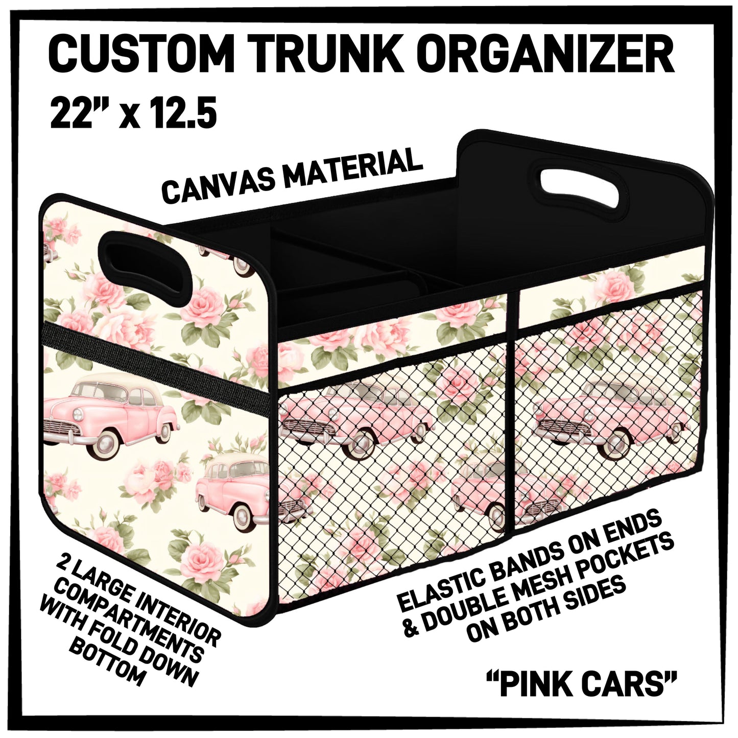 C3TO - Pink Cars Car Trunk Organizer - Preorder ETA: Mid-Jan