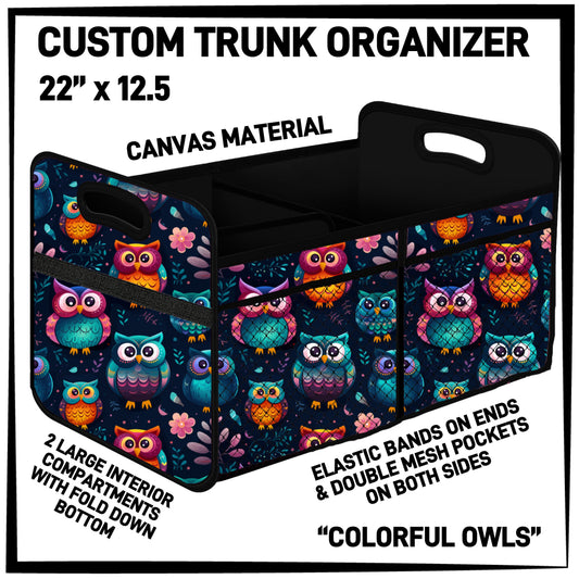 C3TO - Colorful Owls Car Trunk Organizer - Preorder ETA: Mid-Jan