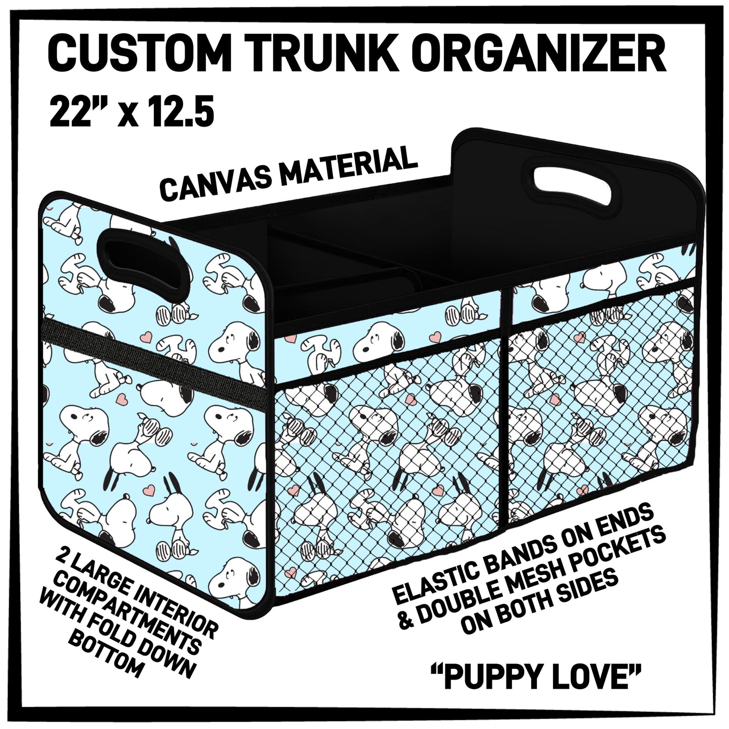 C3TO - Puppy Love Car Trunk Organizer - Preorder ETA: Mid-Jan