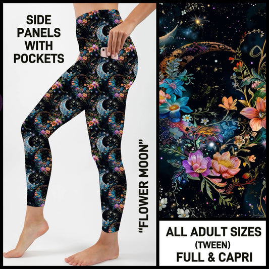 S3PN - Flower Moon Capris/Leggings with Side Panel Pockets - Preorder ETA: Late Jan