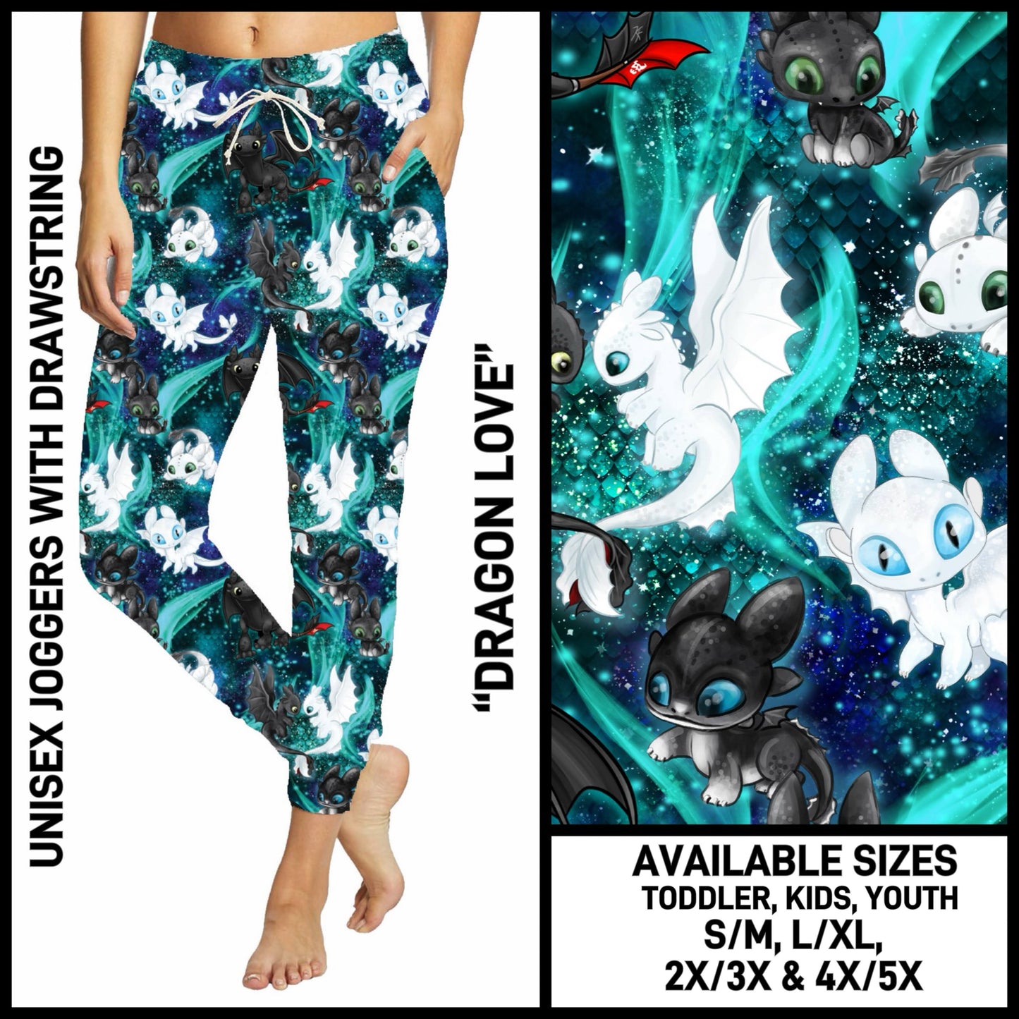 S3PN - Dragon Love Unisex Full Joggers - Preorder ETA: Late Jan