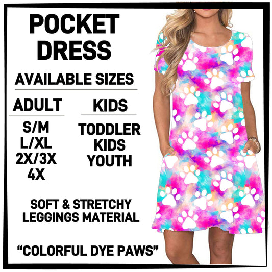 P1FT - Colorful Dye Paws Pocket Dress - Preorder ETA: Late Jan