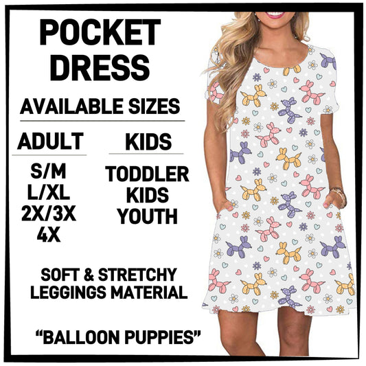 P1FT - Balloon Puppies Pocket Dress - Preorder ETA: Late Jan