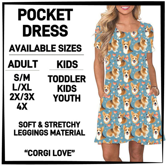 P1FT - Corgi Love Pocket Dress - Preorder ETA: Late Jan