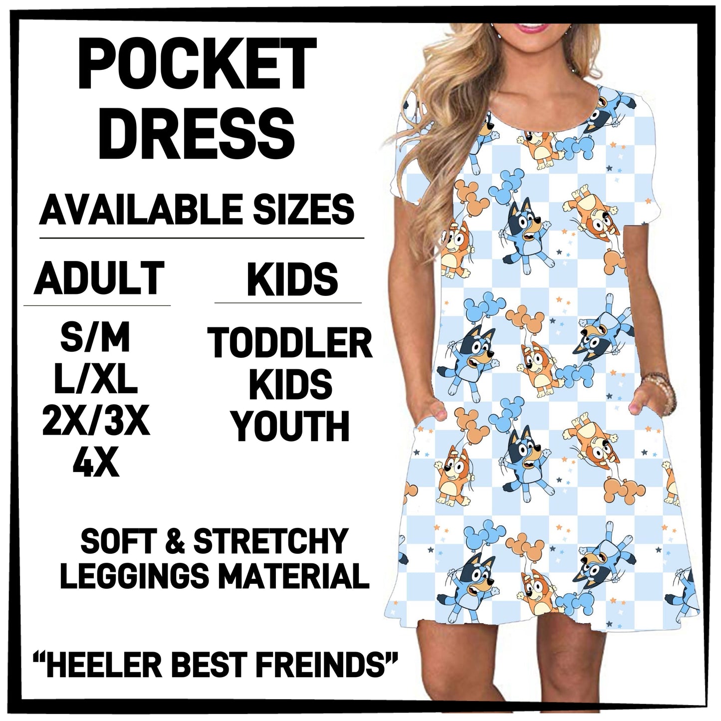 P1FT - Heeler Best Friends Pocket Dress - Preorder ETA: Late Jan