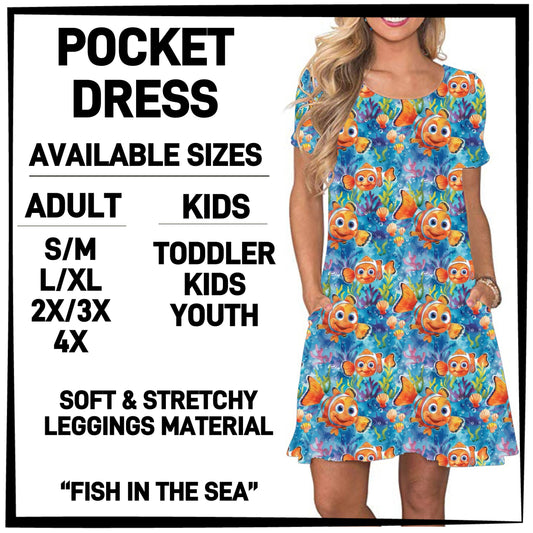 P1FT - Fish in the Sea Pocket Dress - Preorder ETA: Late Jan