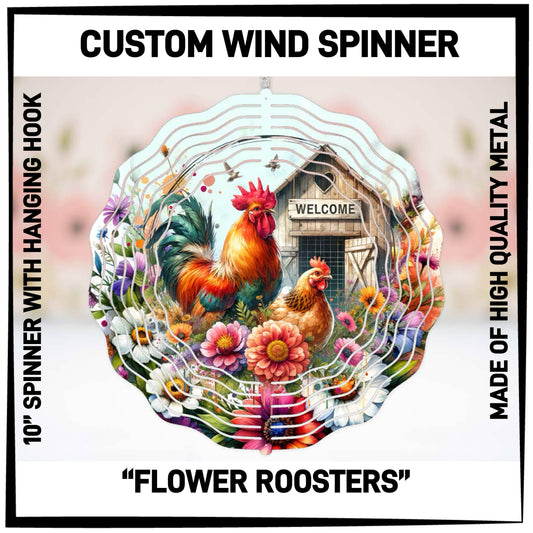 W2SN - Flower Roosters Wind Spinners - Preorder ETA: Late Jan