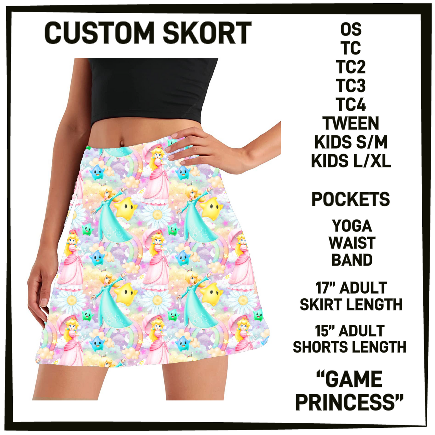 S0RK - Game Princess Skort with Pockets - Preorder Closing 5/7 ETA: Early July