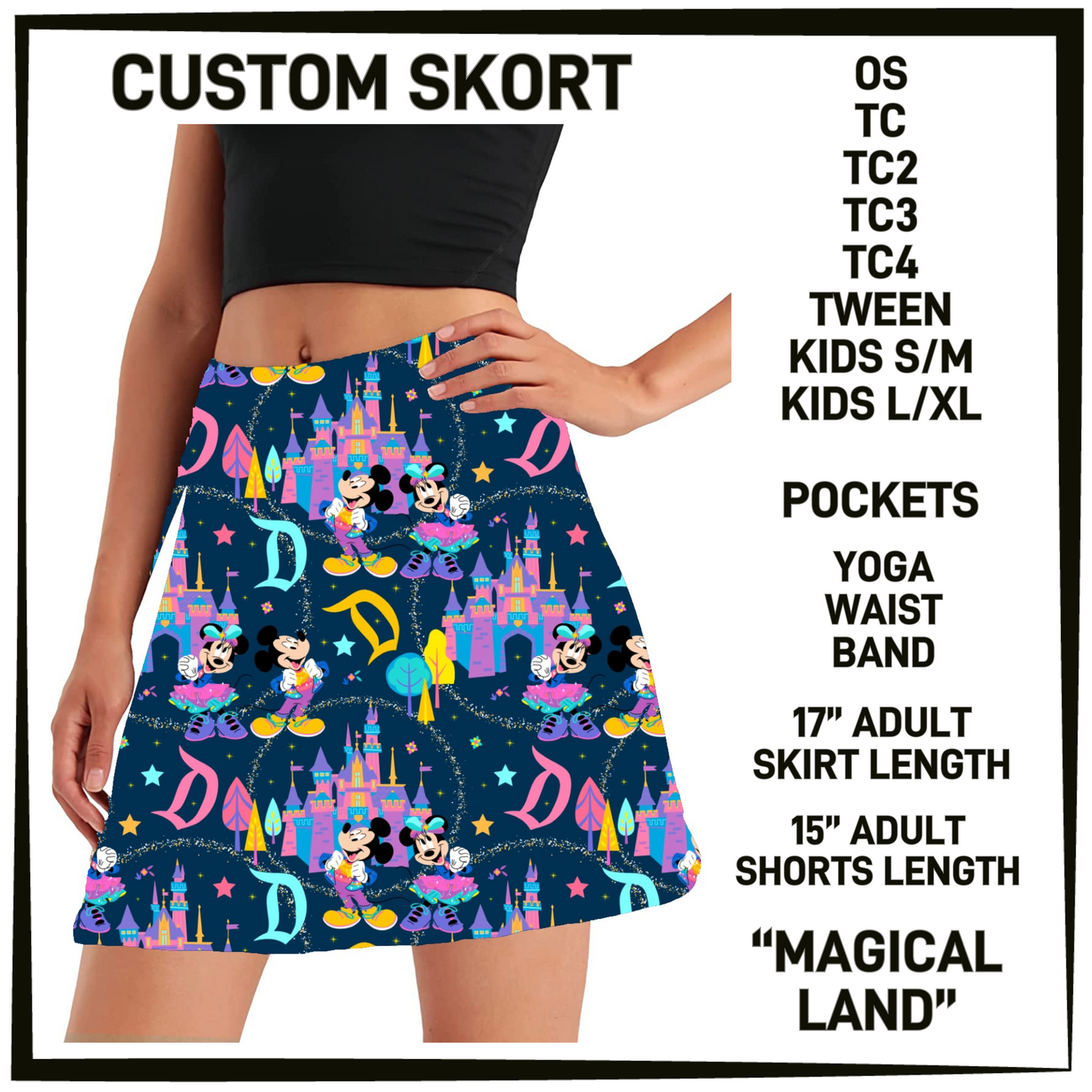 S0RK - Magical Land Skort with Pockets - Preorder Closing 5/7 ETA: Early July