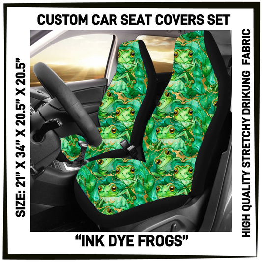 4CAR - Ink Dye Frogs Car Seat Covers Set of 2 - Preorder Closing 5/12 ETA: Mid-July