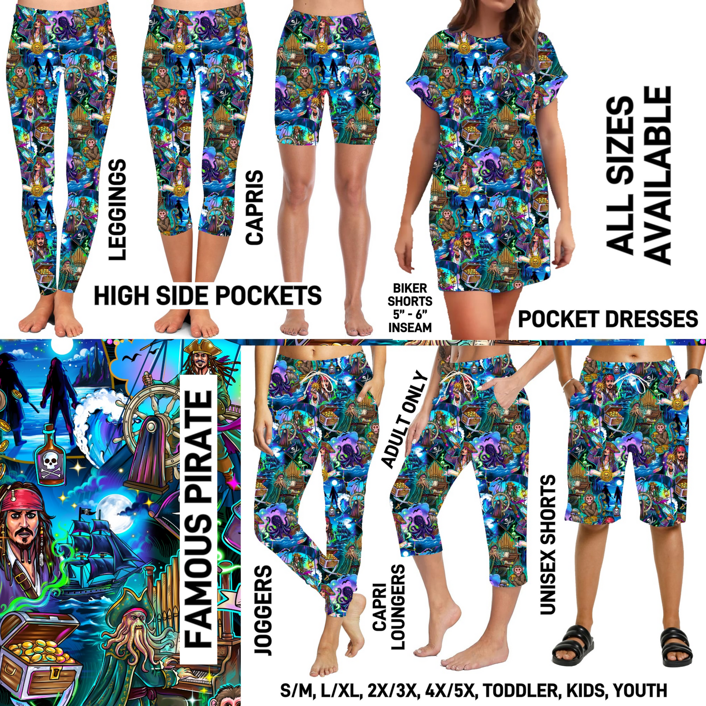RTS - Famous Pirate Leggings with Pockets