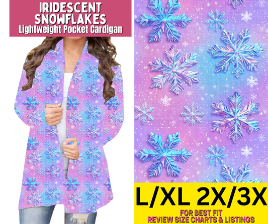 Iridescent Snowflake Pocket Cardigan