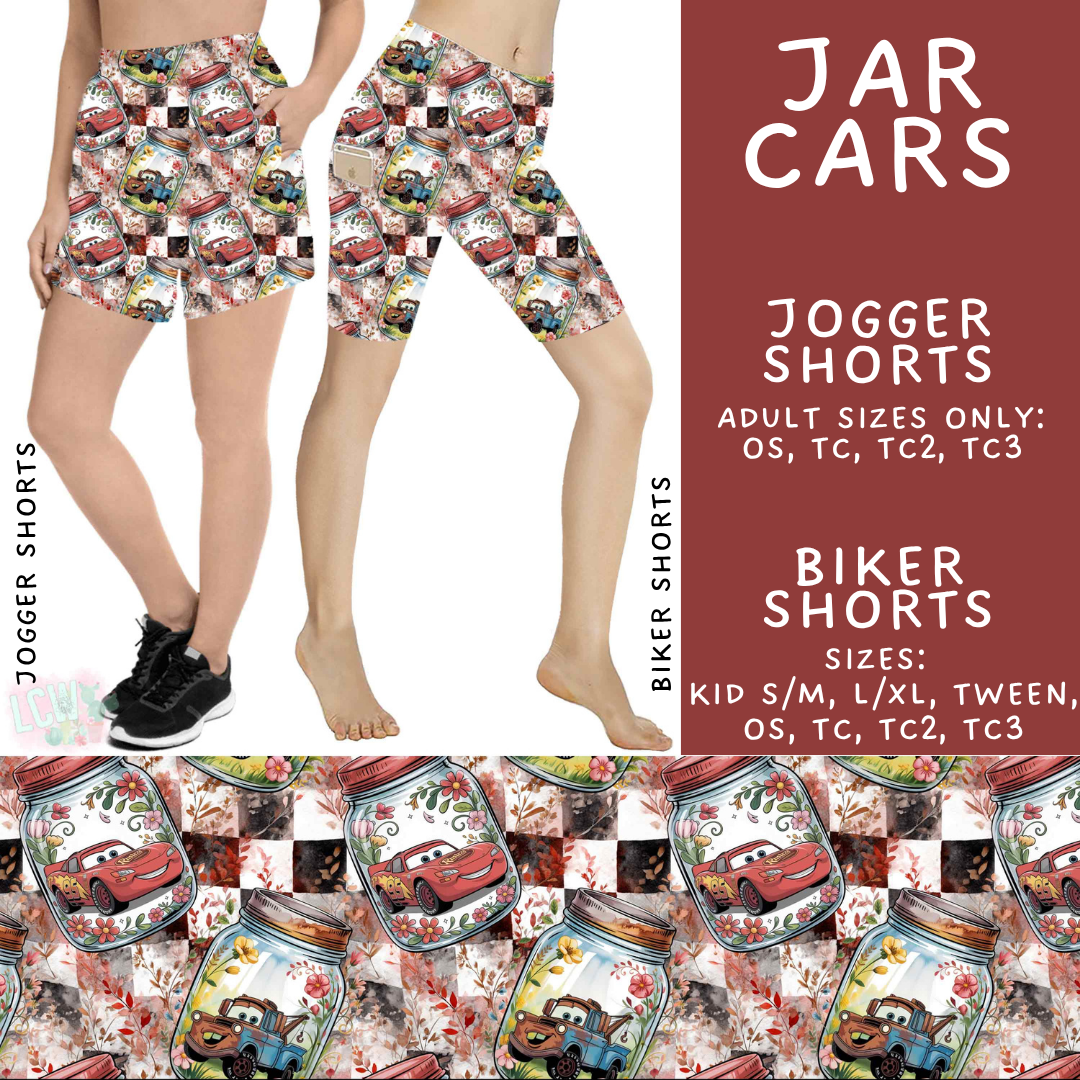 Batch #529 - Floral Jar Collection - Closes 5/13 - ETA mid July - Jar Cars Biker & Jogger Shorts
