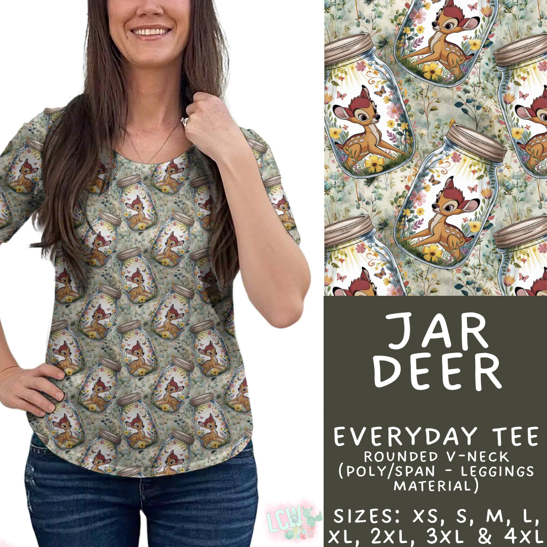 Batch #529 - Floral Jar Collection - Closes 5/13 - ETA mid July - Jar Deer Everyday Tee