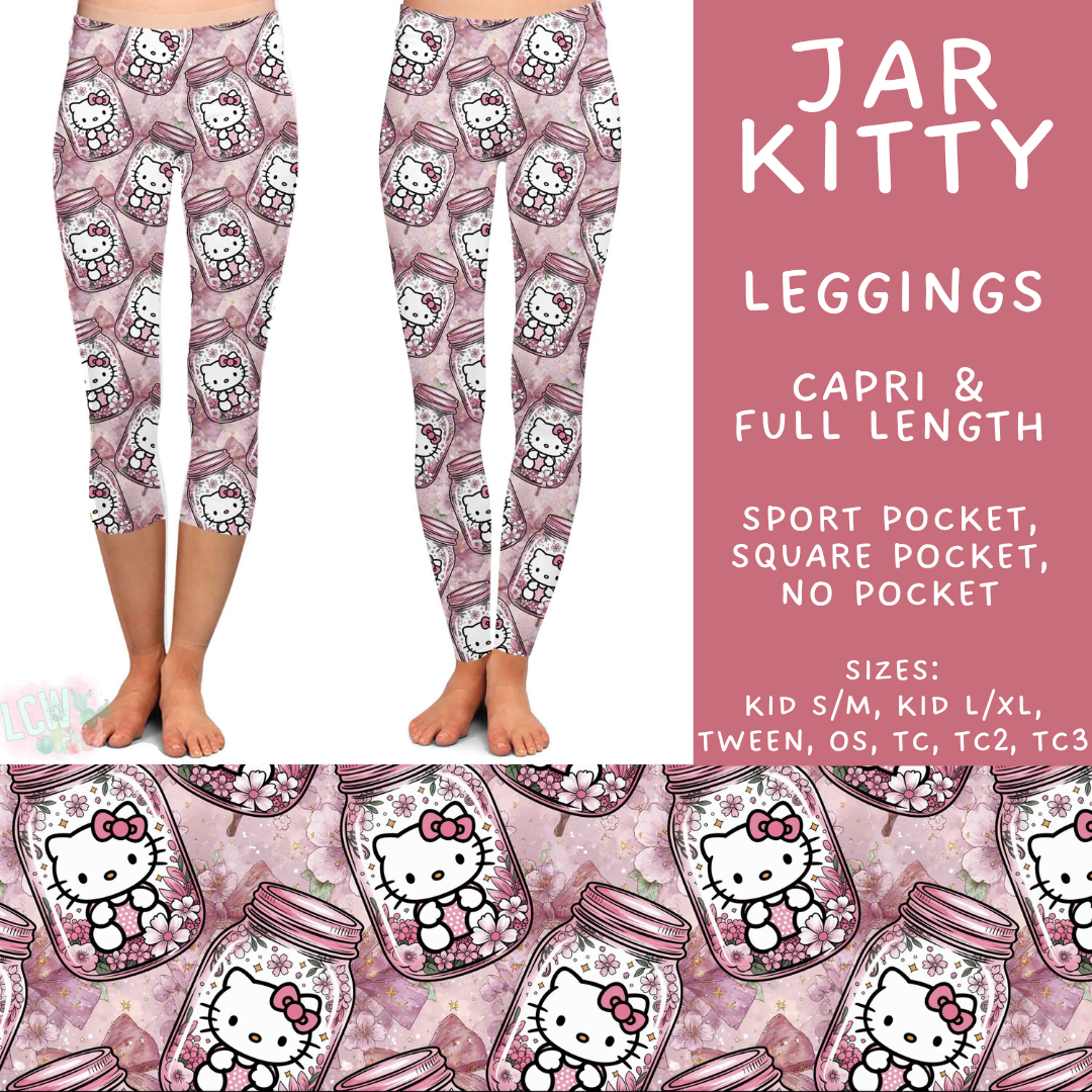 Batch #529 - Floral Jar Collection - Closes 5/13 - ETA mid July - Jar Kitty Full and Capri Length Leggings