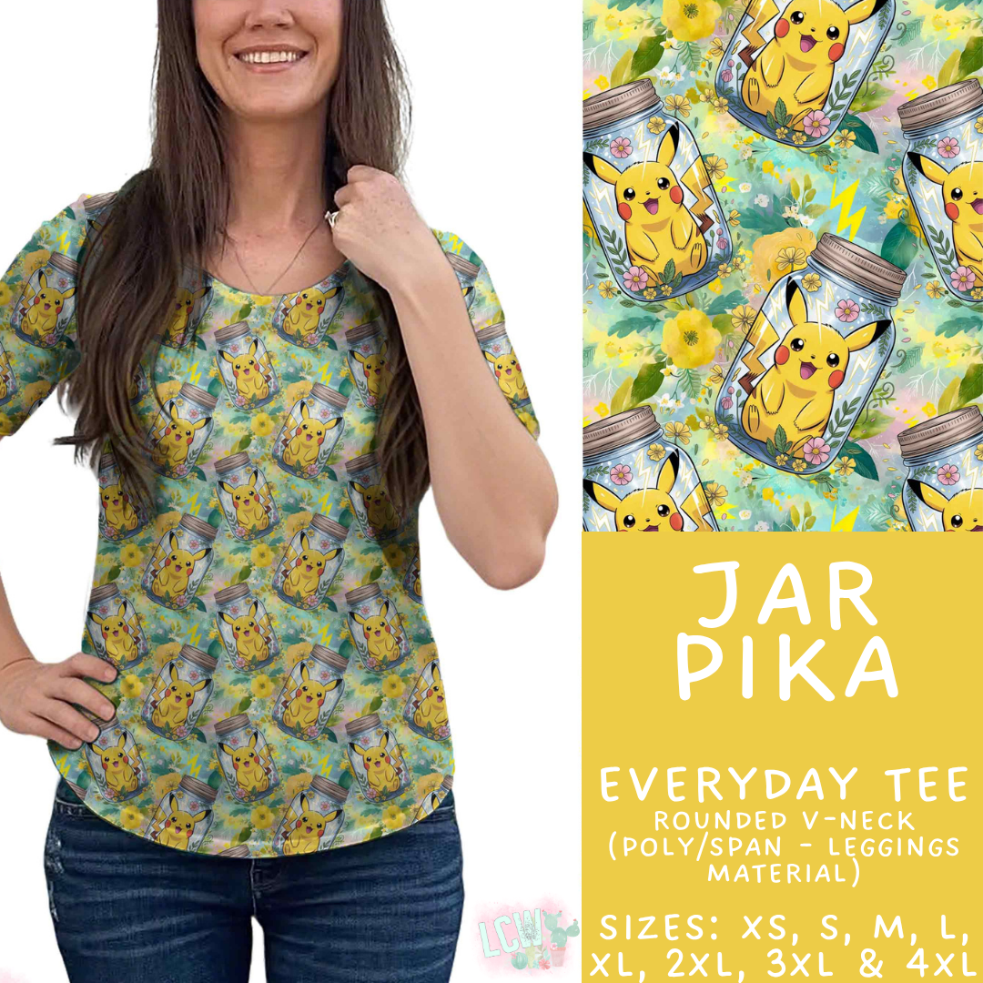 Batch #529 - Floral Jar Collection - Closes 5/13 - ETA mid July - Jar Pika Everyday Tee