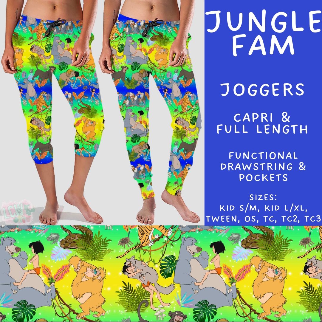 Batch #594 - Magical Faves 25 - Closes 10/5 - ETA early Dec - Jungle Fam Full and Capri Length Joggers