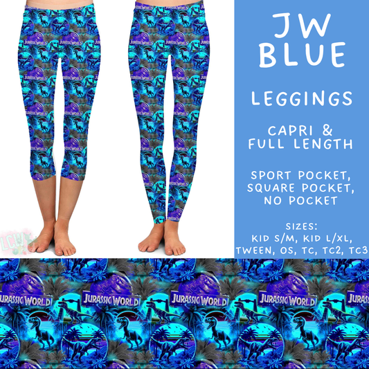 Batch #601 - Cool Characters 19 - Closes 10/21 - ETA mid Dec - JW Blue Full and Capri Length Leggings