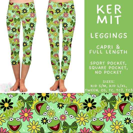 Batch #603 - September Request Run - Closes 10/26 - ETA mid/late Dec - Ker Mit Full and Capri Length Leggings