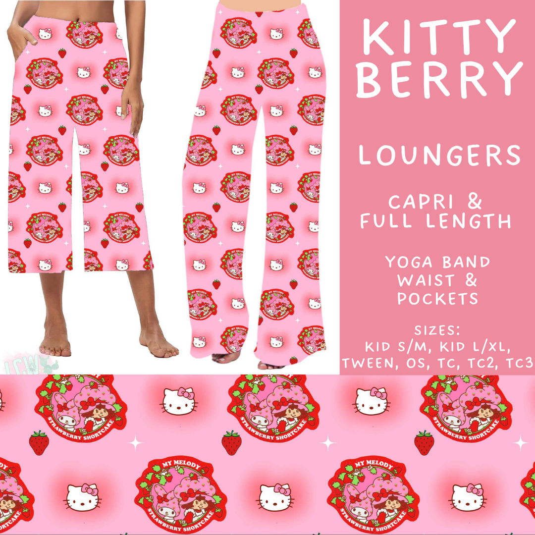 Batch #603 - September Request Run - Closes 10/26 - ETA mid/late Dec - Kitty Berry Capri and Full Length Loungers