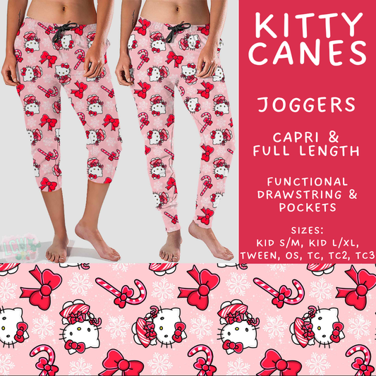 Batch #558 - Magical Character Christmas - Closes 7/20 - ETA mid/late Sept - Kitty Canes Full and Capri Length Joggers