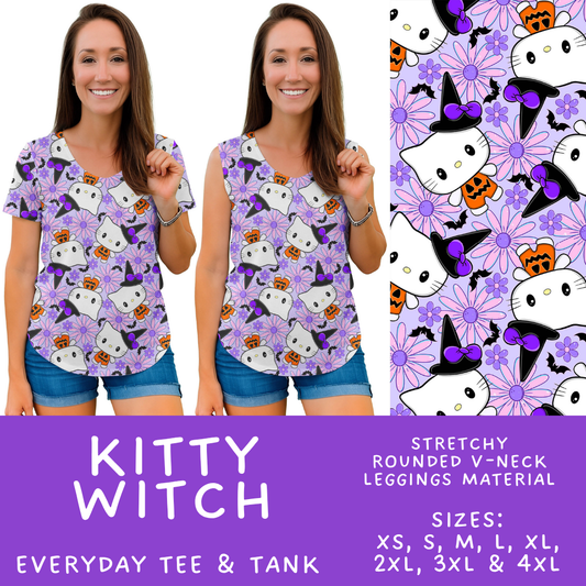 Batch #568 - Halloween Spooky Sets 3 - Closes 8/12 - ETA early October - Kitty Witch Everyday Tank & Tee