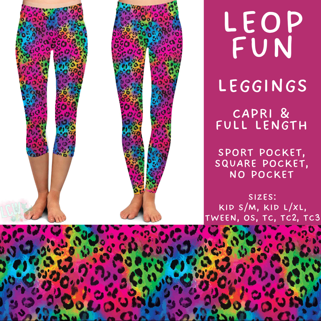 Batch #607 - Fun Run 28 - Closes 11/2 - ETA early Jan - Leop Fun Full and Capri Length Leggings