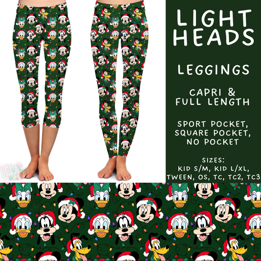 Batch #598 - Magical Character Christmas 2 - Closes 10/14 - ETA early Dec - Light Heads Full and Capri Length Leggings