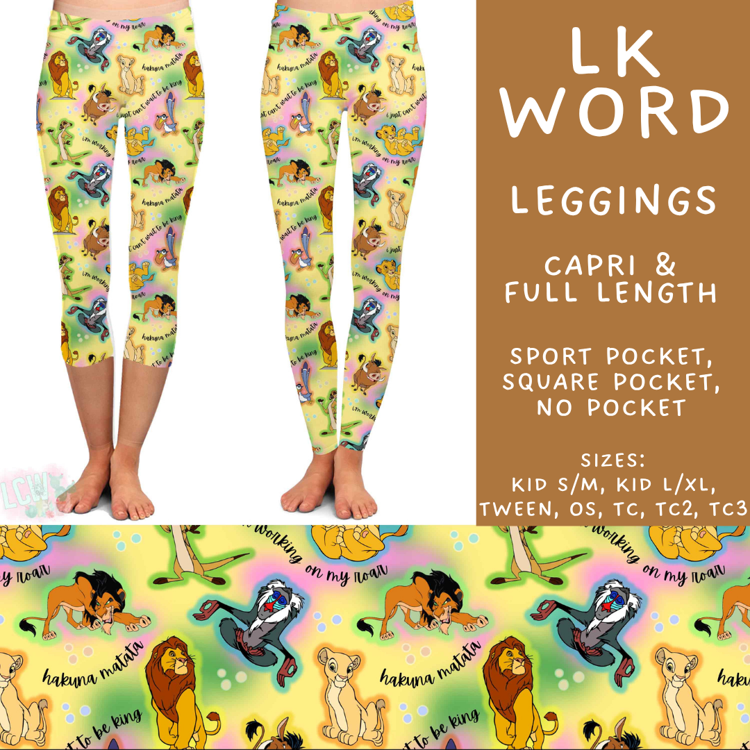 Batch #608 - Magic in Words - Closes 11/4 - ETA early Jan - LK Word Full and Capri Length Leggings