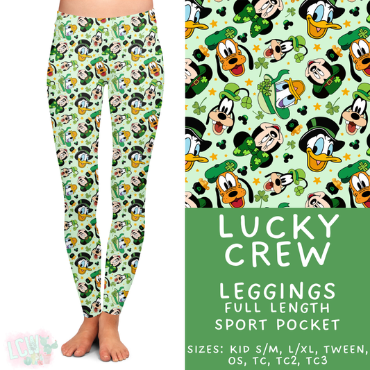 Ready to Ship Lucky Crew Full Length Leggings - Sport Pocket TC2
