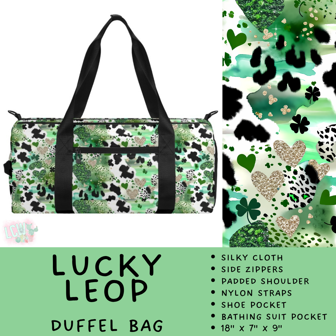 Batch #609 - Travel Collection 2 - Closes 11/6 - ETA early Jan - Lucky Leop Duffel Bag