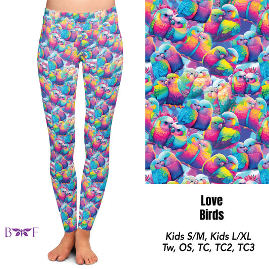 Love Birds Leggings ,Capris and shorts