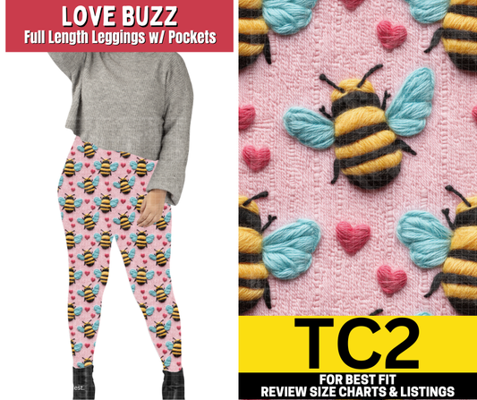 Love Buzz Full Length Leggings w/ Pockets
