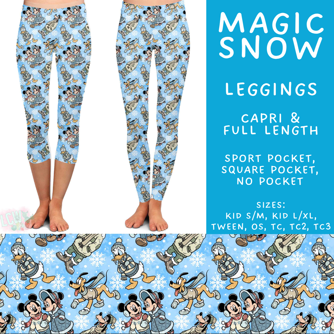 Batch #606 - Magical Character Winter - Closes 10/30 - ETA late Dec - Magic Snow Full and Capri Length Leggings