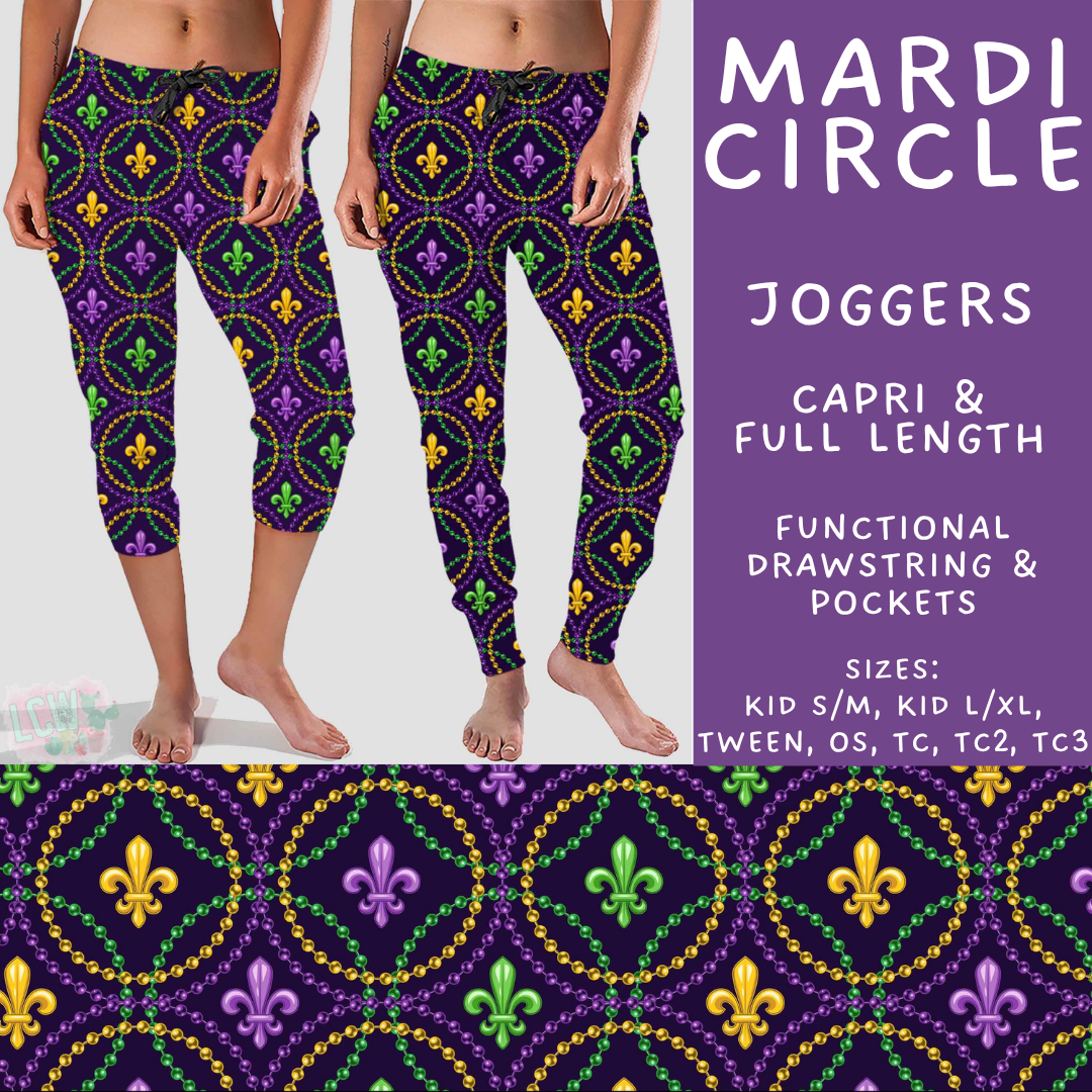 Batch #605 - Mardi Party - Closes 10/28 - ETA late Dec - Mardi Circle Full and Capri Length Joggers
