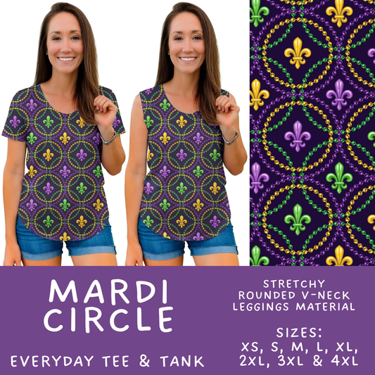 Batch #605 - Mardi Party - Closes 10/28 - ETA late Dec - Mardi Circle Everyday Tank & Tee
